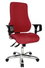 Topstar Siège de bureau pivotant Sitness 55 avec articulation Body-Balance-Tec®, rouge foncé