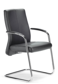 ROVO-CHAIR Chaise de conférence ROVO XL 5410 A 5-04 avec accoudoirs, assise cuir nappa, noir
