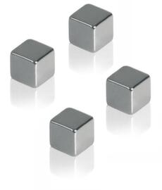 Franken Aimant cube, argent, hauteur x largeur x profondeur 10 x 10 x 10 mm