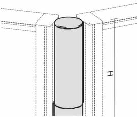 Gera colonne de liaison Pro pour cloison, hauteur 600 mm