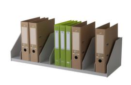 Paperflow Système de rangement easyOffice® à compartimentage fixe, 9 compartiments classeur, gris
