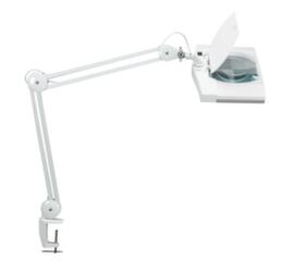 MAUL Lampe loupe MAULvitrum à tête rectangulaire, lumière blanc froid (blanc lumière du jour), blanc
