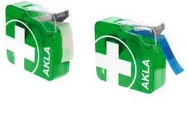Distributeur de pansements AKLA avec dévidoir pour ruban adhésif et compresses