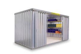 S&auml;bu Conteneur de stockage galvanis&eacute; FLADAFI&reg; avec porte battante