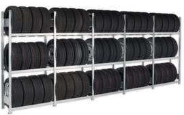 SCHULTE Kit conteneurs/rayonnage à pneus, hauteur x largeur x profondeur 2000 x 11752 x 400 mm, 3 niveaux