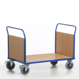 Rollcart Chariot à double ridelle, force 600 kg, plateau longueur x largeur 1000 x 600 mm