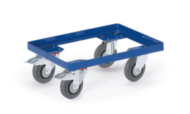 Rollcart Chariot à caisse avec cadre à angle ouvert, force 250 kg, TPE bandage