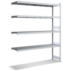 Rayonnage grande largeur avec tablettes en bois ou acier