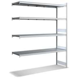 Rayonnage grande largeur avec tablettes en bois ou acier