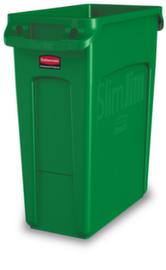 Rubbermaid Collecteur de recyclage Slim Jim® avec conduits d'air, 60 l, vert