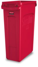 Rubbermaid Collecteur de recyclage Slim Jim® avec conduits d'air, 87 l, rouge