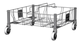 Rubbermaid chariot Slim Jim® pour 2 collecteurs de matières recyclables, pour 60 - 87 l bacs, acier inoxydable