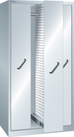 LISTA Armoire avec extensions verticales avec plaques perforées, 3 extensions, RAL7035 gris clair/RAL7035 gris clair
