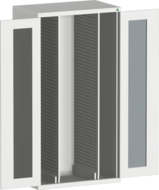bott Armoire verticale cubio, 2 extensions, RAL7035 gris clair/RAL7035 gris clair