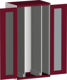 bott Armoire verticale cubio, 2 extensions, RAL7035 gris clair/RAL3004 rouge pourpre