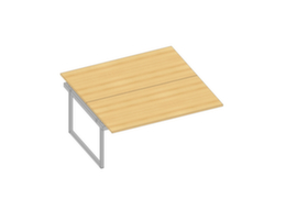 Quadrifoglio Table de rallonge Practika pour bureau Bench avec piètement à patins, largeur x profondeur 1600 x 1600 mm, plaque hêtre