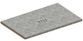 META Tablette pour rayonnage de stockage type lourd, largeur x profondeur 1300 x 800 mm