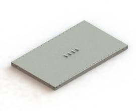 META Tablette pour rayonnage de stockage type mi-lourd, largeur x profondeur 1000 x 600 mm