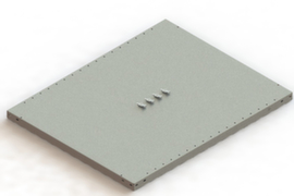 META Tablette pour rayonnage de stockage type lourd, largeur x profondeur 1300 x 800 mm
