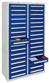 stumpf Armoire à tiroirs ST 420, 34 tiroir(s), RAL7035 gris clair/RAL5010 bleu gentiane