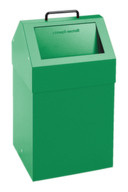 stumpf Conteneur de matériaux recyclables ignifugés, 45 l, RAL6024 vert signalisation, couvercle RAL6024 vert signalisation