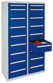 stumpf Armoire à tiroirs ST 420, 18 tiroir(s), RAL7035 gris clair/RAL5010 bleu gentiane
