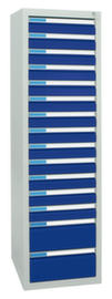 stumpf Armoire à tiroirs ES 510, 15 tiroir(s), RAL7035 gris clair/RAL5010 bleu gentiane