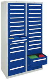 stumpf Armoire à tiroirs ST 420, 28 tiroir(s), RAL7035 gris clair/RAL5010 bleu gentiane