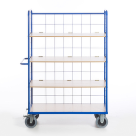 Rollcart Chariot à étagères avec tablettes rabattables, force 600 kg, 4 plateaux
