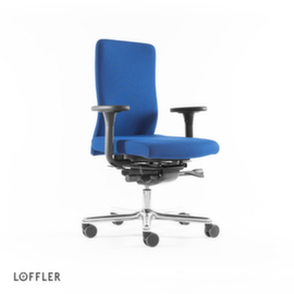 Löffler Siège de bureau pivotant avec assise viscoélastique, bleu