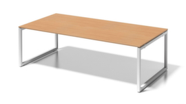 Bisley Bureau de direction et table de conférence Cito avec piètement à patins, largeur x profondeur 2400 x 1200 mm, panneau hêtre