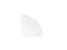 Angle de liaison rond, largeur x profondeur 800 x 800 mm, plaque blanc