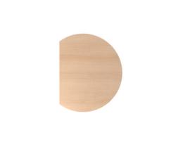 Table de rallonge ronde XB-Serie, largeur x profondeur 800 x 1000 mm, plaque chêne