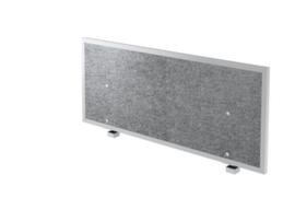 Cloison de table insonorisante ATW 12 avec cadre en aluminium, hauteur x largeur 500 x 1195 mm, paroi gris chiné