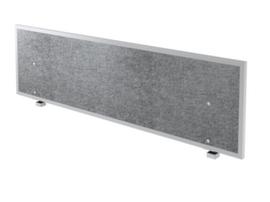 Cloison de table insonorisante ATW 18 avec cadre en aluminium, hauteur x largeur 500 x 1795 mm, paroi gris chiné