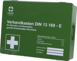 Mallette de secours pour atelierDIN 13169en tôle d'acier verte