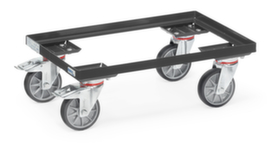 fetra Chariot à bac GREY EDITION pour bac norme Europe, force 250 kg, RAL7016 gris anthracite
