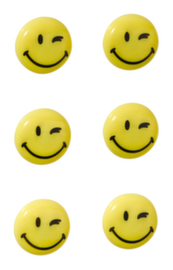 Franken Aimant « Happy », jaune, Ø 30 mm