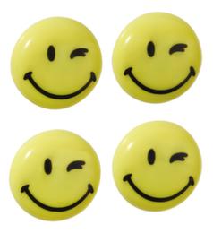 Franken Aimant « Happy », jaune, Ø 40 mm