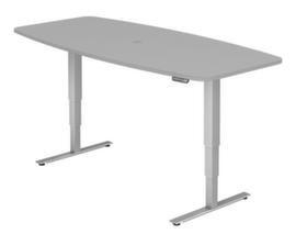 Table de conférence hauteur réglable électriquement avec fonction mémoire, largeur x profondeur 2200 x 1030 mm, panneau gris