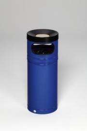VAR Cendrier poubelle H90 avec 2 ouvertures d'introduction, RAL5010 bleu gentiane