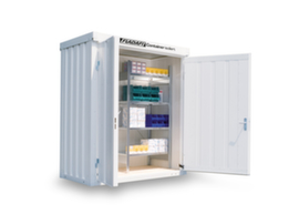 S&auml;bu Conteneur de stockage isol&eacute; FLADAFI&reg; IC 1100 avec sol livr&eacute; mont&eacute;