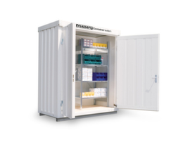 S&auml;bu Conteneur de stockage isol&eacute; FLADAFI&reg; IC 1100 avec sol livr&eacute; mont&eacute;