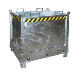 Benne à fond ouvrant gerbable en trois parties max. 2 m³