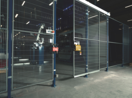 TROAX Porte coulissante pour grille de protection de machine, hauteur x largeur 1400 x 1000 mm