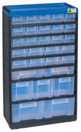 Allit bloc à tiroirs extra stable VarioPlus Pro 53/60, 30 tiroir(s), noir/bleu/blanc translucide