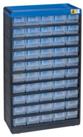 Allit bloc à tiroirs extra stable VarioPlus Pro 53/100, 50 tiroir(s), noir/bleu/blanc translucide