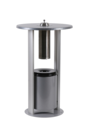 BIK TEC Table pour fumeurs Design Line, Ø 600 mm, panneau aspect granit