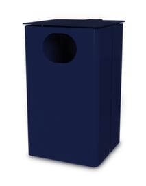 Cendrier poubelle avec toit de protection, RAL5013 bleu cobalt