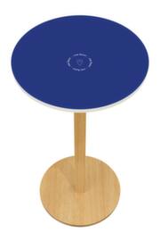 Paperflow Table haute ronde Woody, Ø 600 mm, panneau bleu